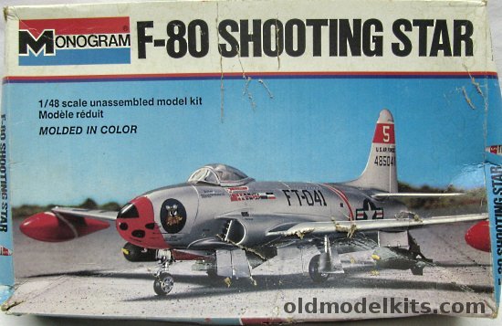 Monogram 1/48 F-80 Shooting Star, 5404 plastic model kit